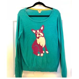 Teal Pug Sweater